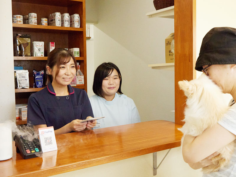 なかの動物病院かみのて受付